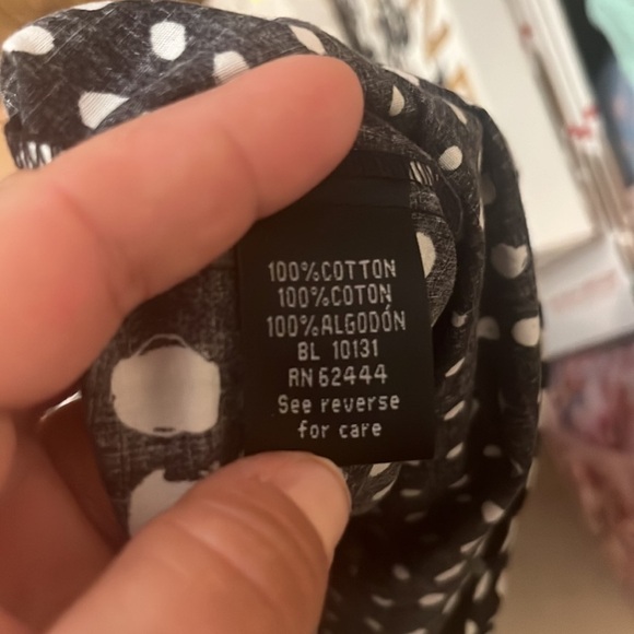 Nicole Miller Black and White Cotton Dotty Lera Mini Dress. Size Small - Picture 8 of 9